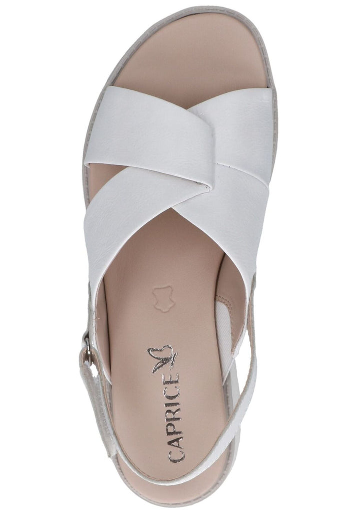 Caprice Sandalen Leder Weiß Lack