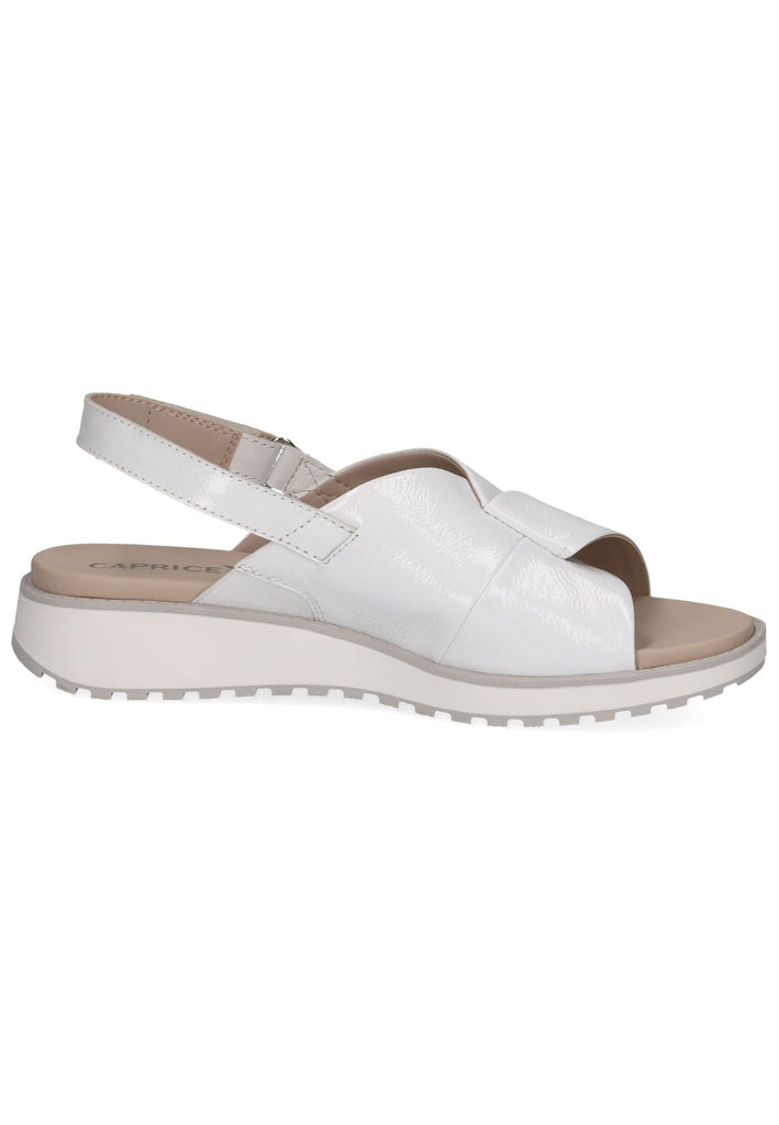 Caprice Sandalen Leder Weiß Lack