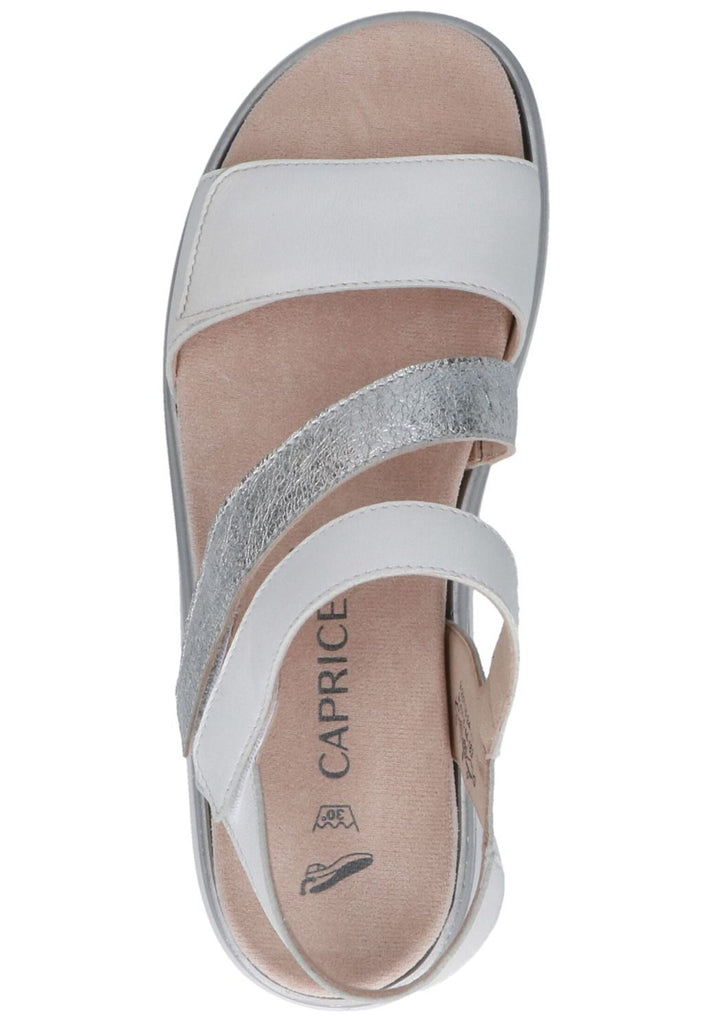Caprice Sandalen Leder Weiß/Silber