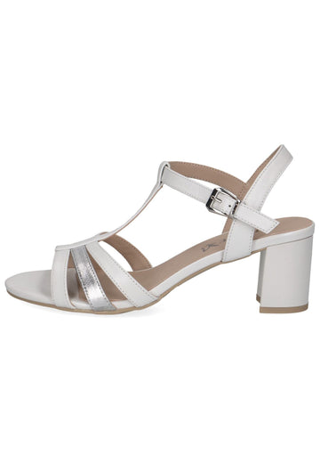 Caprice Sandalen Leder Weiß/Silber