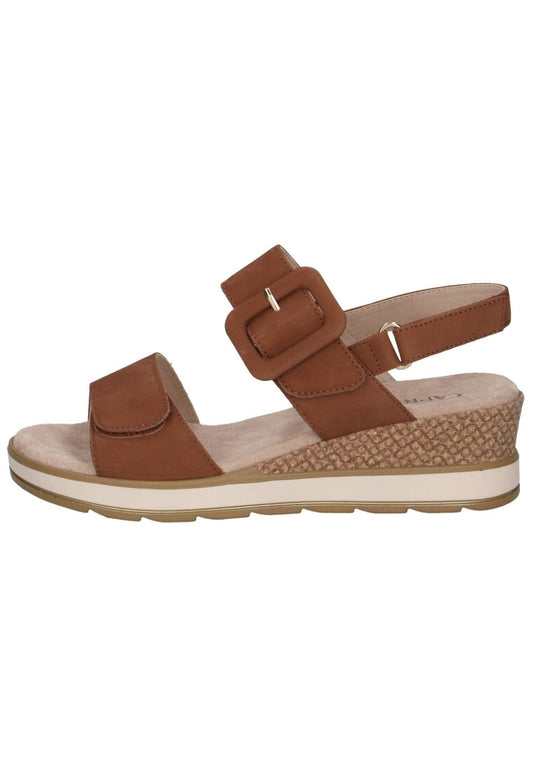 Caprice Sandalen Nubukleder Cognac