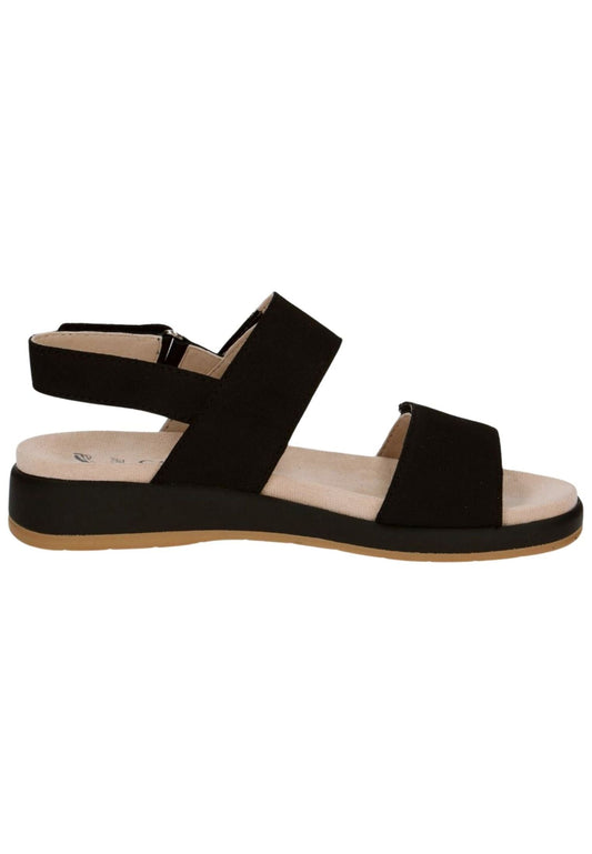 Caprice Sandalen Nubukleder Schwarz
