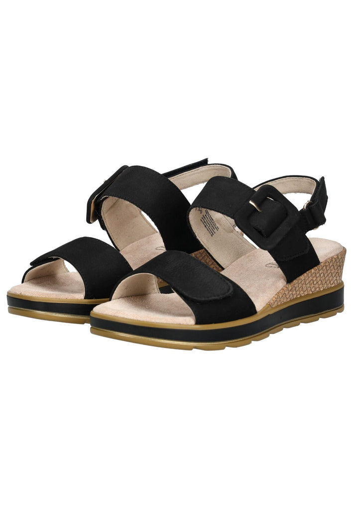 Caprice Sandalen Nubukleder Schwarz