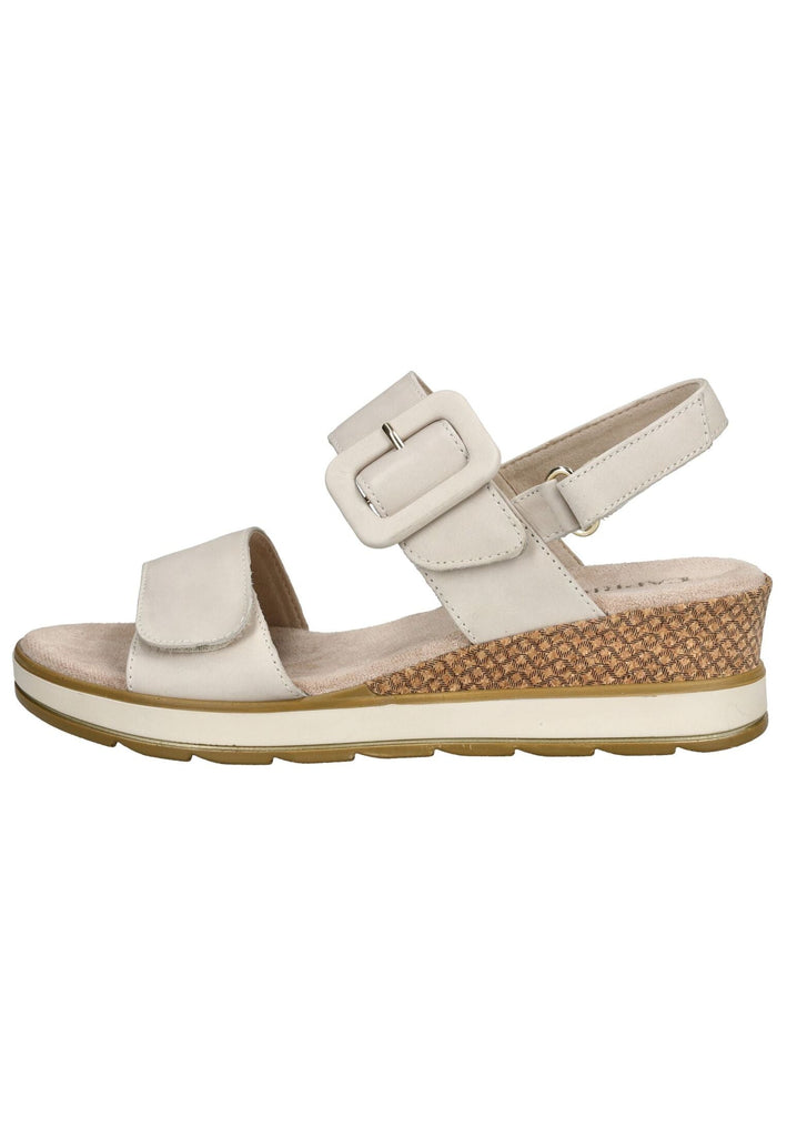 Caprice Sandalen Nubukleder Weiß