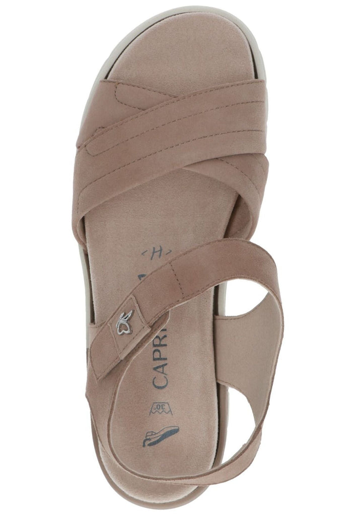 Caprice Sandalen Veloursleder Hellbraun