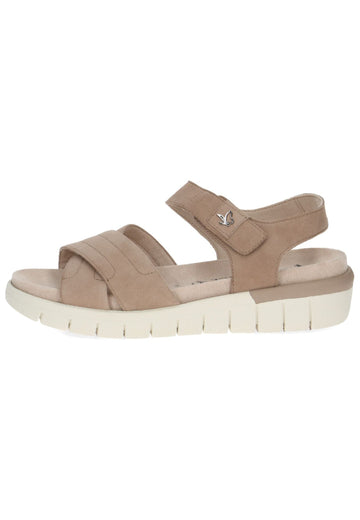 Caprice Sandalen Veloursleder Hellbraun