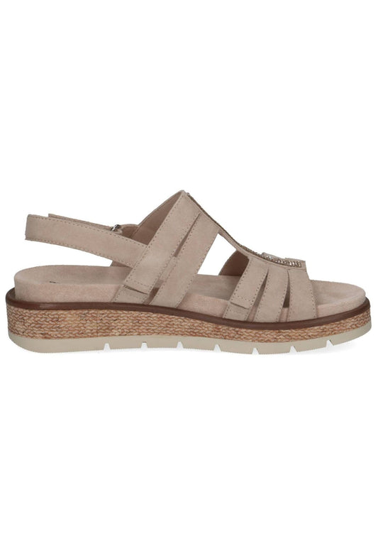Caprice Sandalen Veloursleder Sand