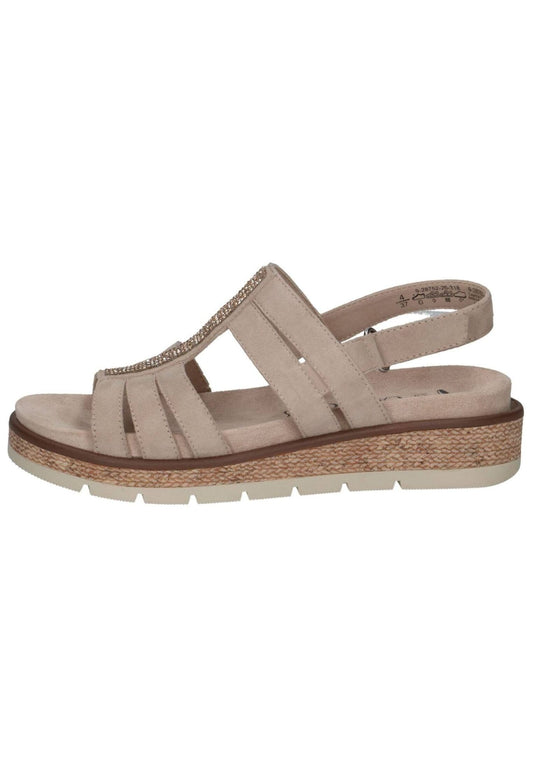 Caprice Sandalen Veloursleder Sand