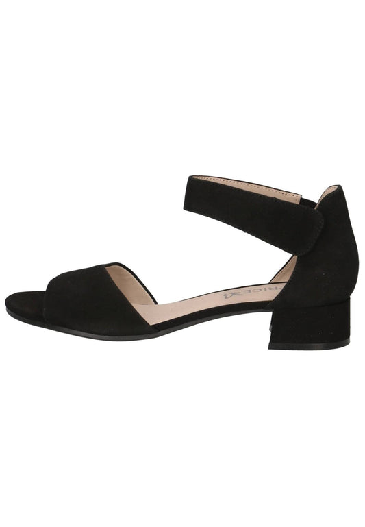 Caprice Sandalen Veloursleder Schwarz/Schwarz