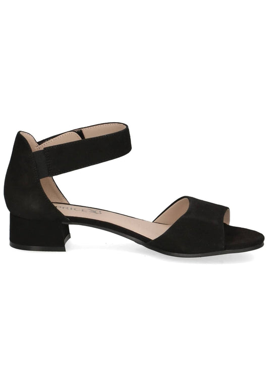 Caprice Sandalen Veloursleder Schwarz/Schwarz