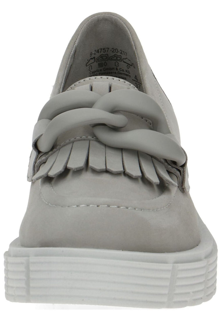 Caprice Slipper Leder Hellgrau