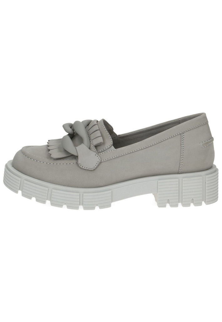 Caprice Slipper Leder Hellgrau