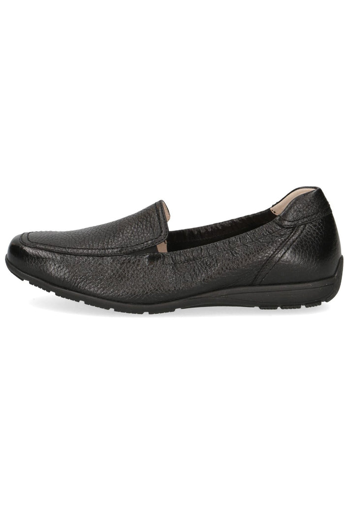 Caprice Slipper Leder Schwarz