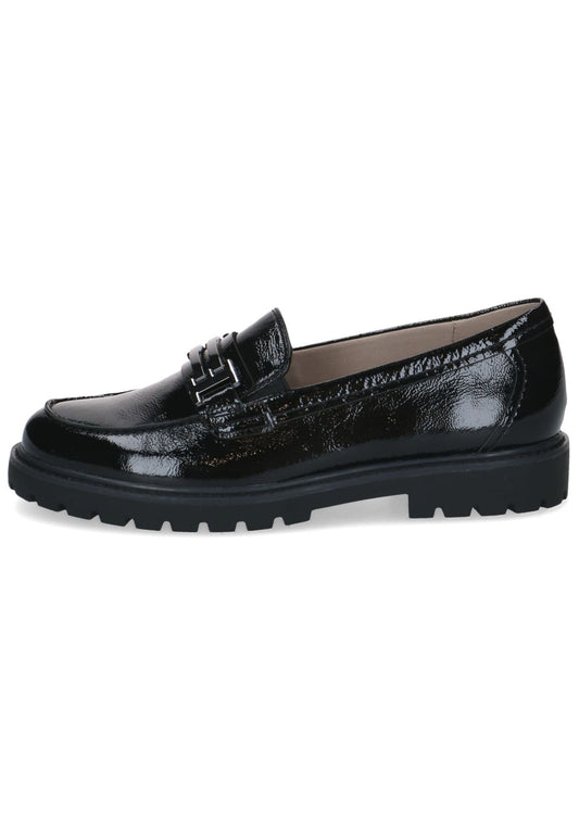 Caprice Slipper Leder Schwarz