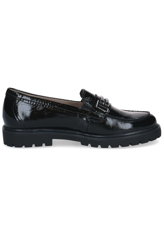 Caprice Slipper Leder Schwarz