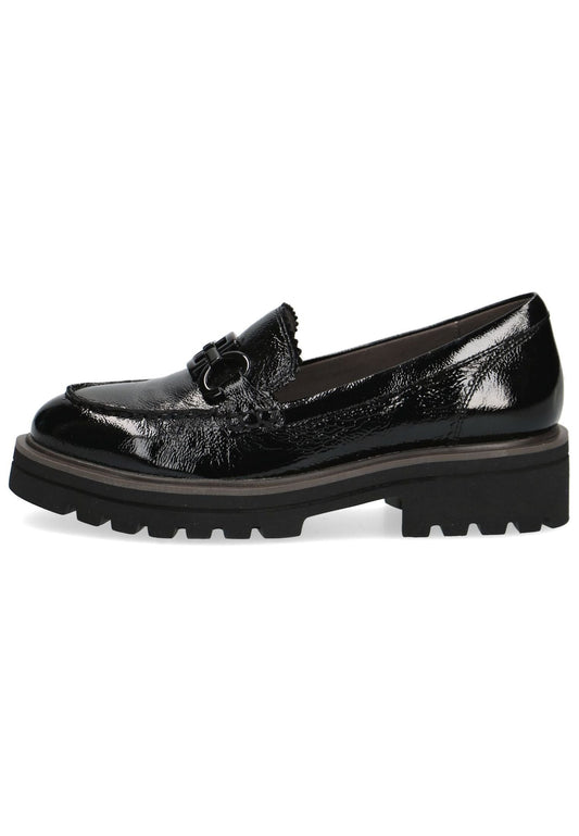 Caprice Slipper Leder Schwarz Lack