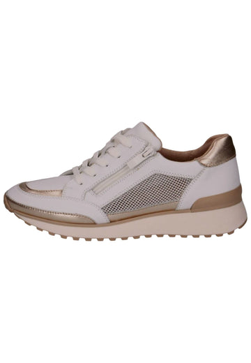 Sneaker Caprice Sneaker Leder/Textil Weiß/Gold