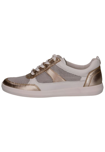 Sneaker Caprice Sneaker Leder/Textil Weiß/Gold