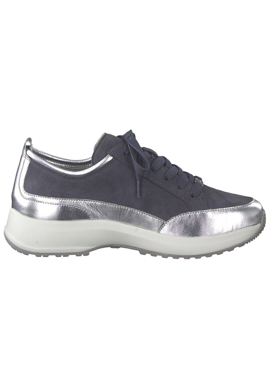 Caprice Sneaker Leder Blau/Silber