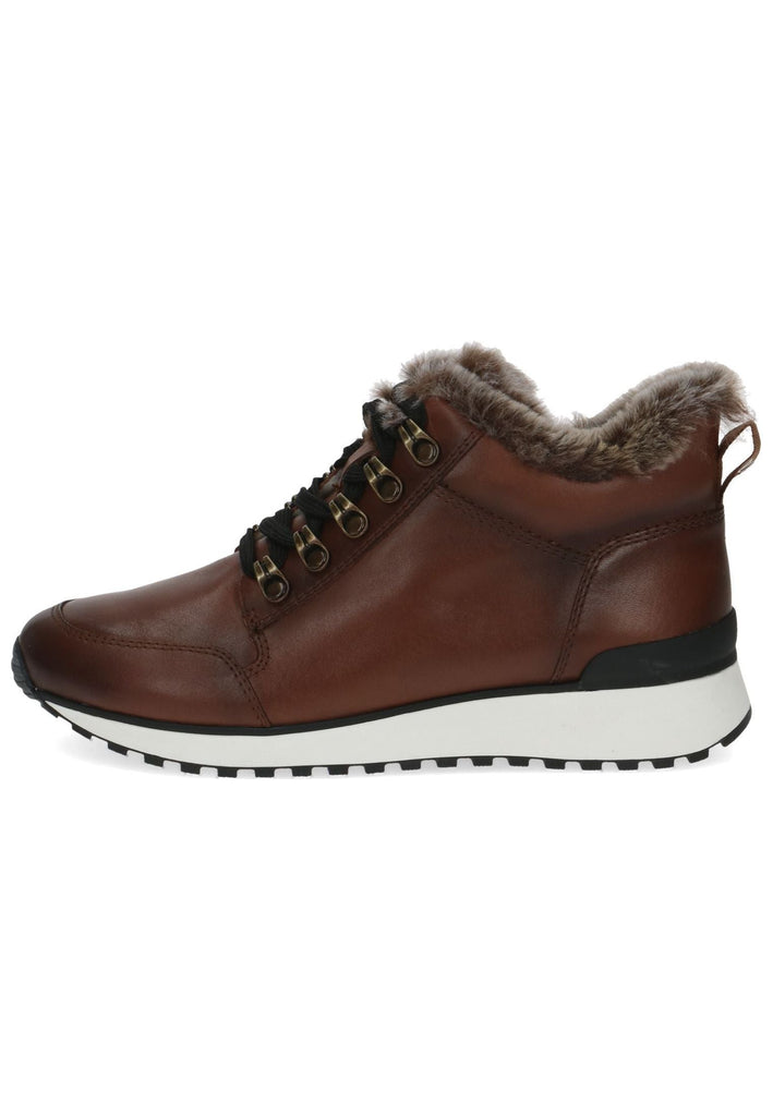 Caprice Sneaker Leder Cognac Warmfutter