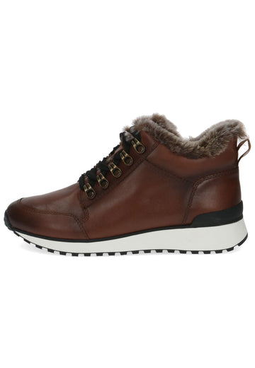 Caprice Sneaker Leder Cognac Warmfutter