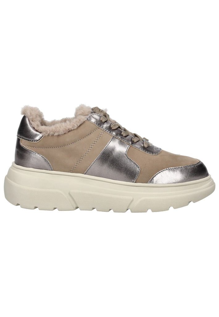 Caprice Sneaker Leder Taupe Warmfutter