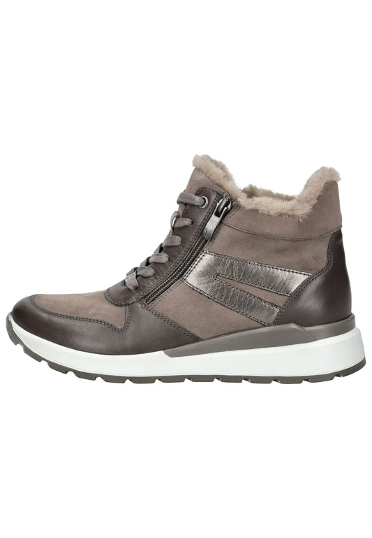 Caprice Sneaker Leder/Textil Taupe Warmfutter