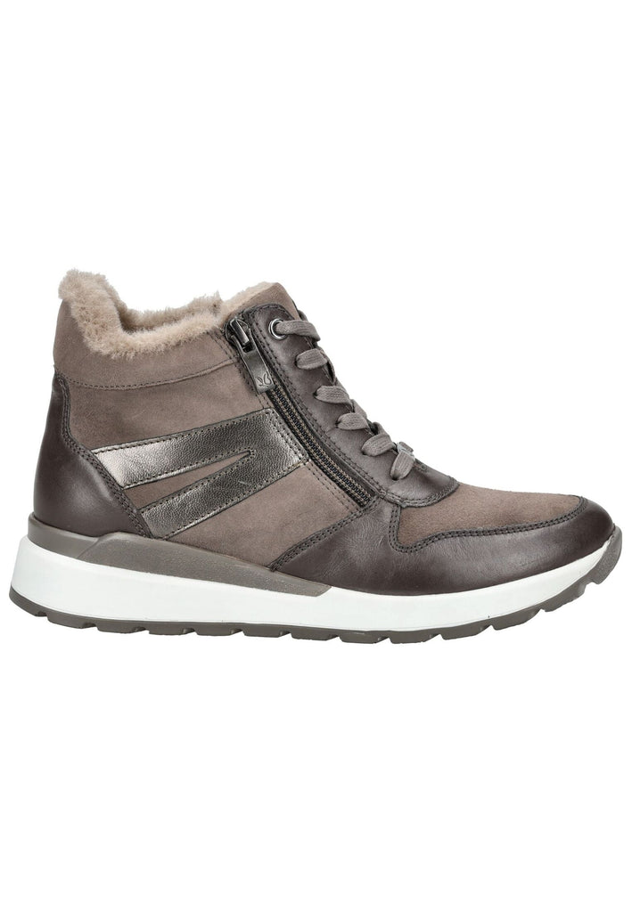 Caprice Sneaker Leder/Textil Taupe Warmfutter