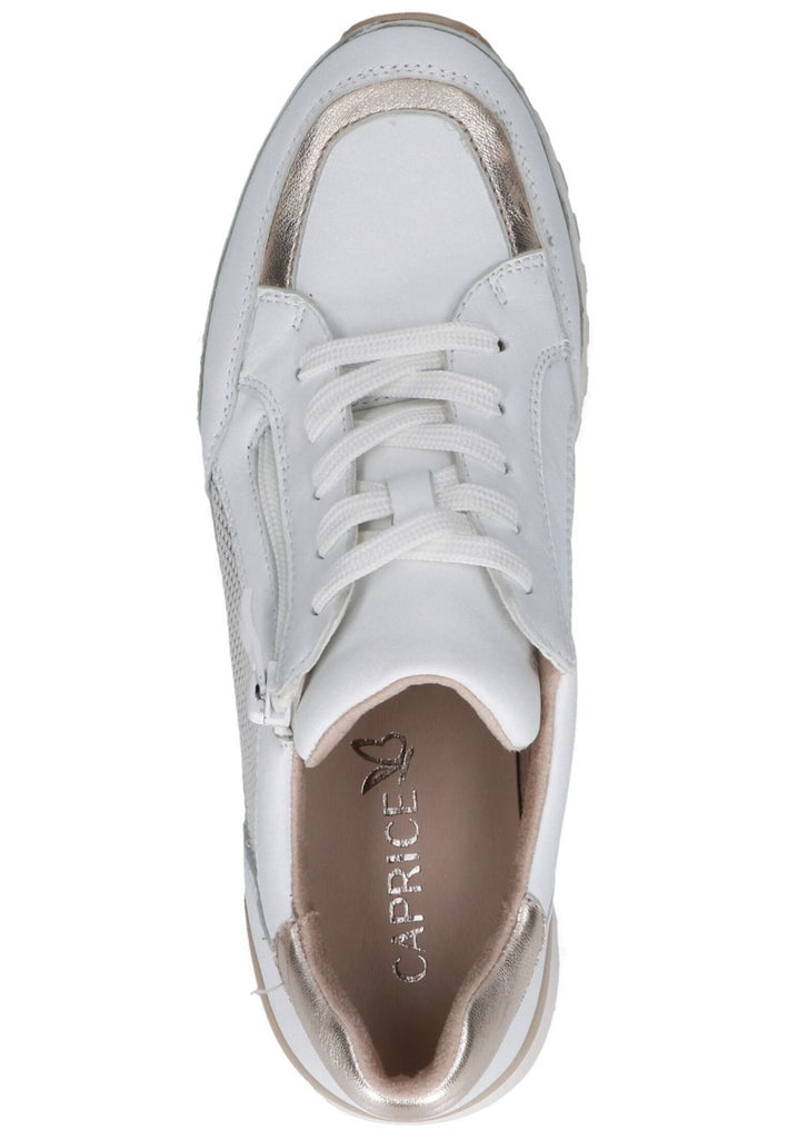 Caprice Sneaker Leder/Textil Weiß/Gold