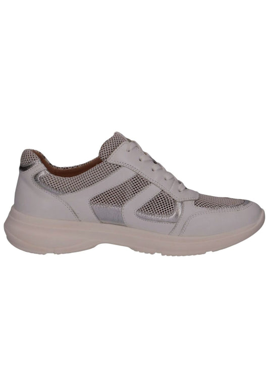 Caprice Sneaker Leder/Textil Weiß/Silber