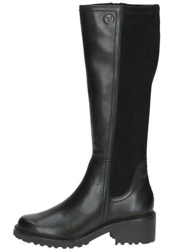 Stiefel Caprice Stiefel Leder/Textil Schwarz Warmfutter
