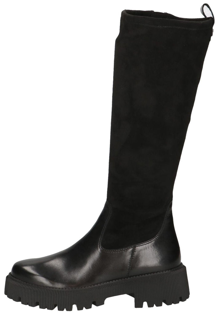 Stiefel Caprice Stiefel Leder/Textil Schwarz Warmfutter