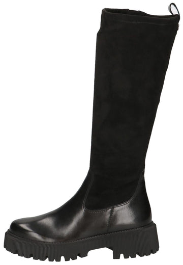 Stiefel Caprice Stiefel Leder/Textil Schwarz Warmfutter