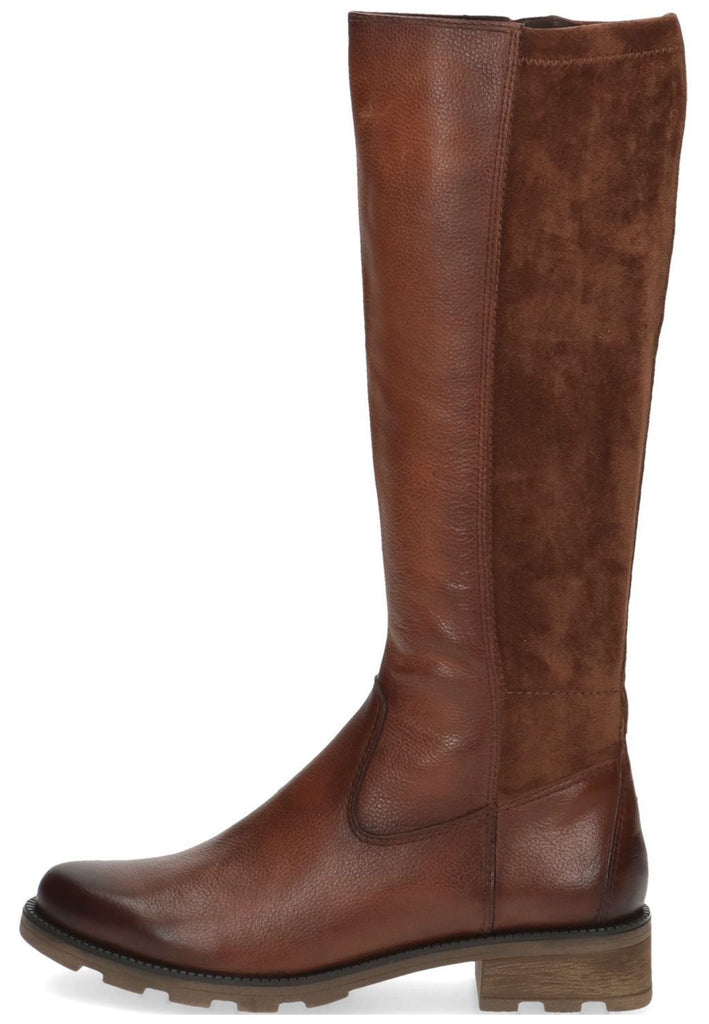 Caprice Stiefel Leder/Textil Cognac
