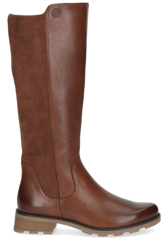 Caprice Stiefel Leder/Textil Cognac Warmfutter