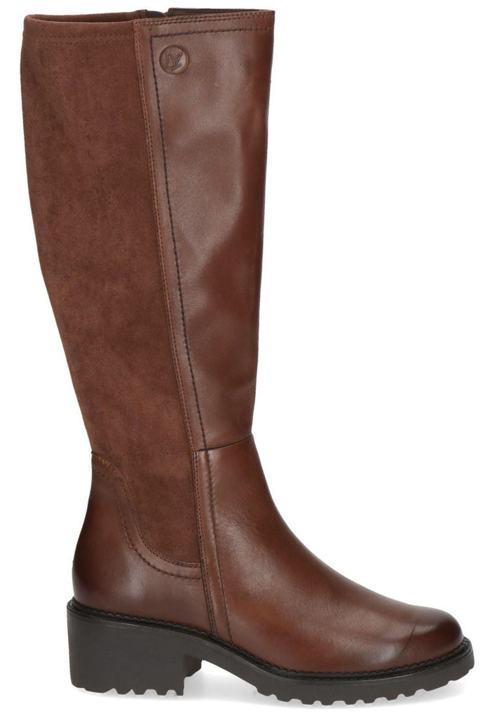 Caprice Stiefel Leder/Textil Cognac Warmfutter