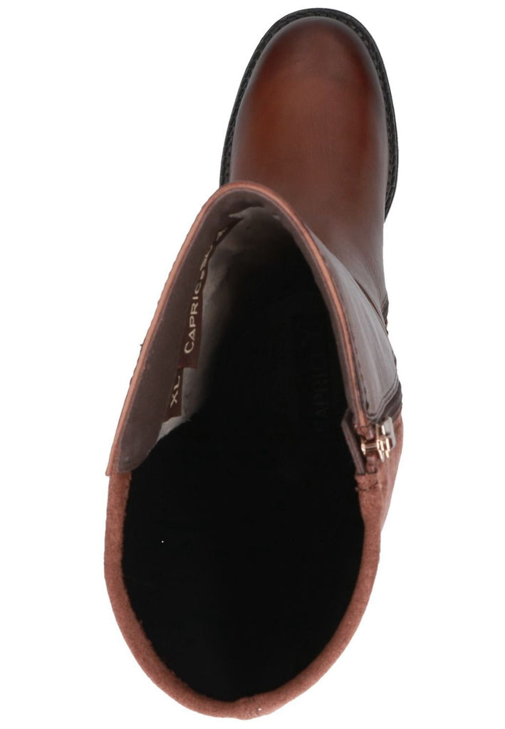 Caprice Stiefel Leder/Textil Cognac Warmfutter