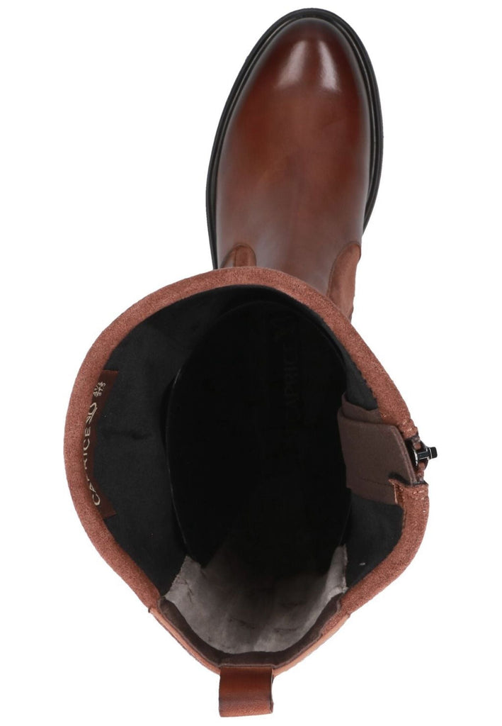 Caprice Stiefel Leder/Textil Cognac Warmfutter