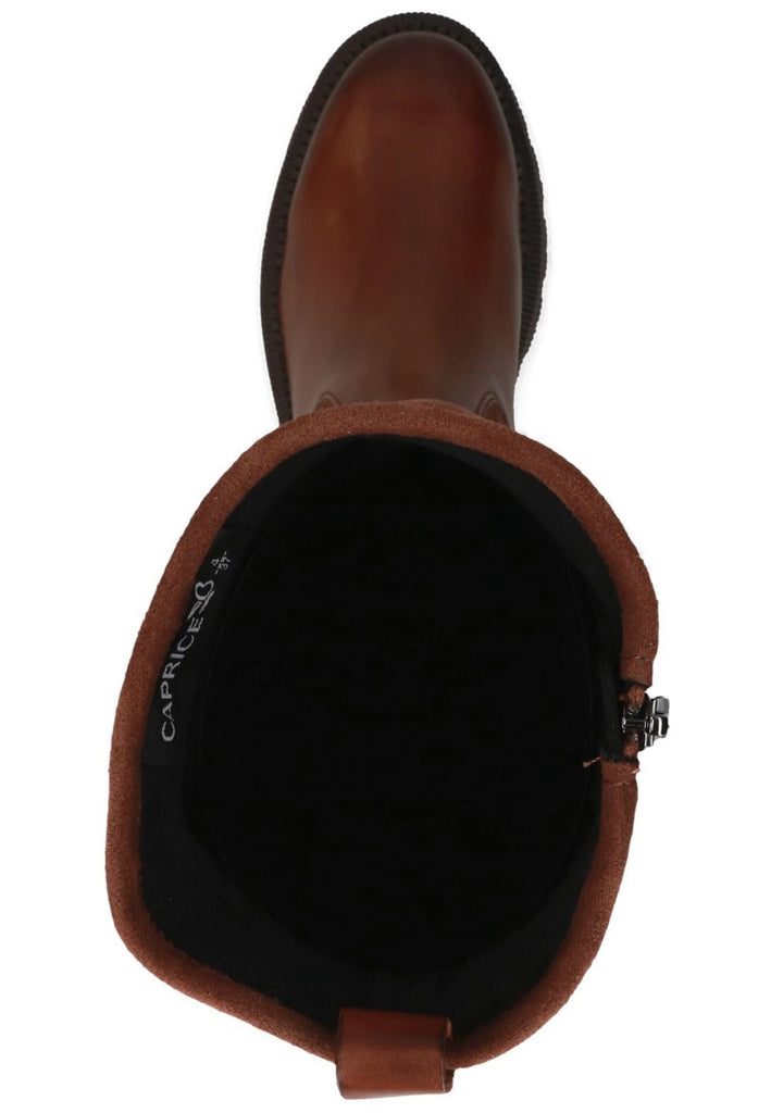 Caprice Stiefel Leder/Textil Cognac Warmfutter