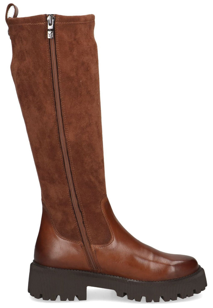 Caprice Stiefel Leder/Textil Cognac Warmfutter