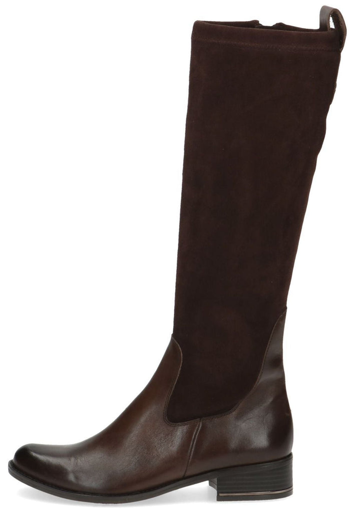 Caprice Stiefel Leder/Textil Dunkelbraun