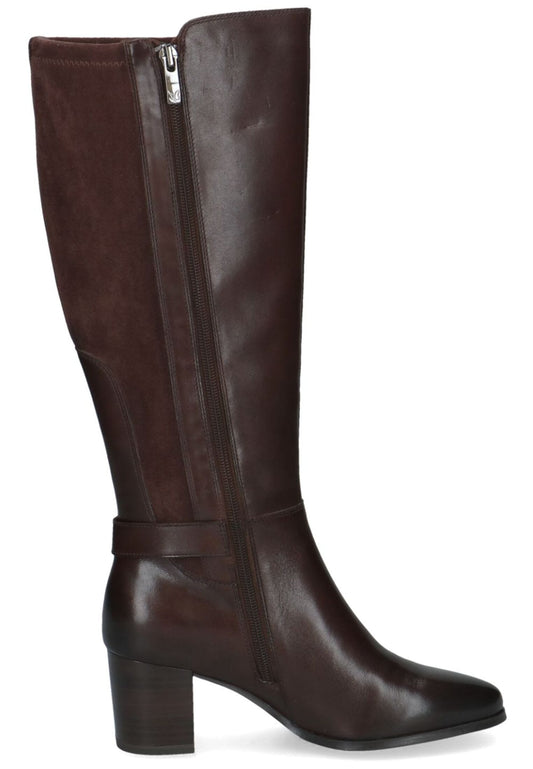 Caprice Stiefel Leder/Textil Dunkelbraun