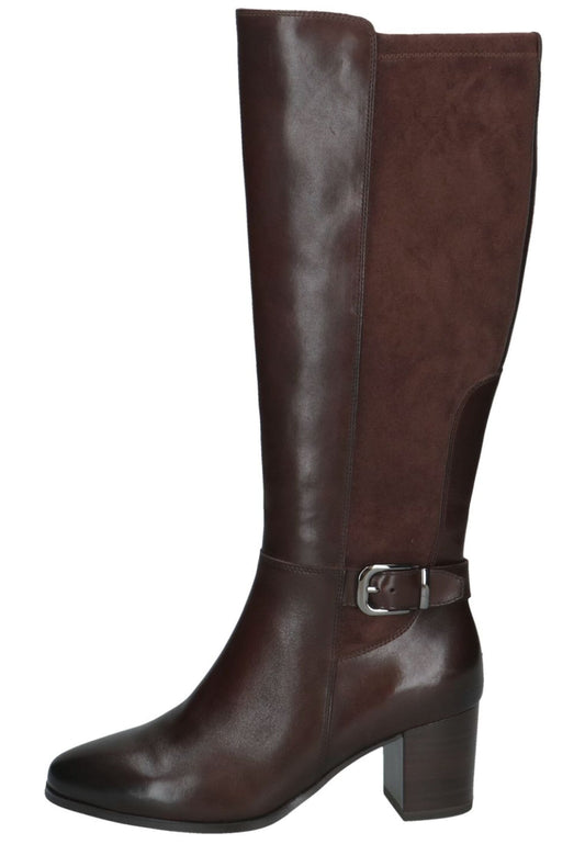 Caprice Stiefel Leder/Textil Dunkelbraun