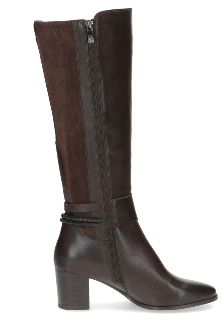 Caprice Stiefel Leder/Textil Dunkelbraun Warmfutter