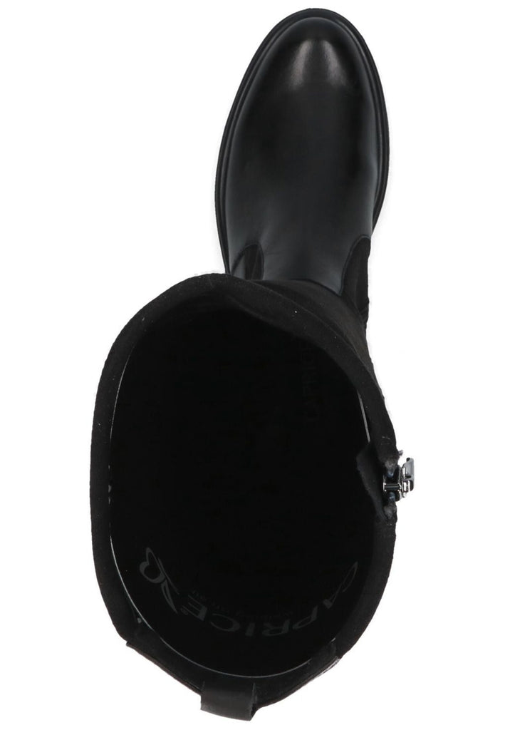 Caprice Stiefel Leder/Textil Schwarz Warmfutter