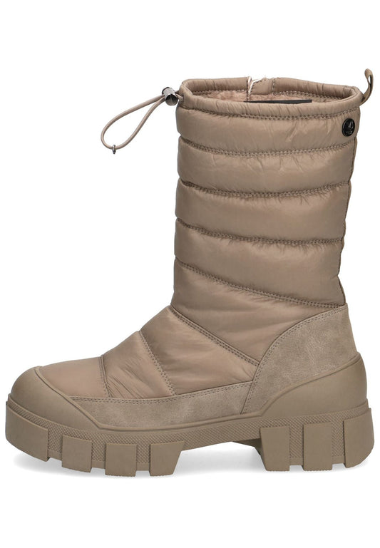 Caprice Stiefel Lederimitat/Textil Olive Warmfutter