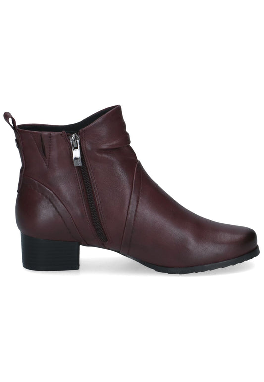 Caprice Stiefelette Leder Bordeaux
