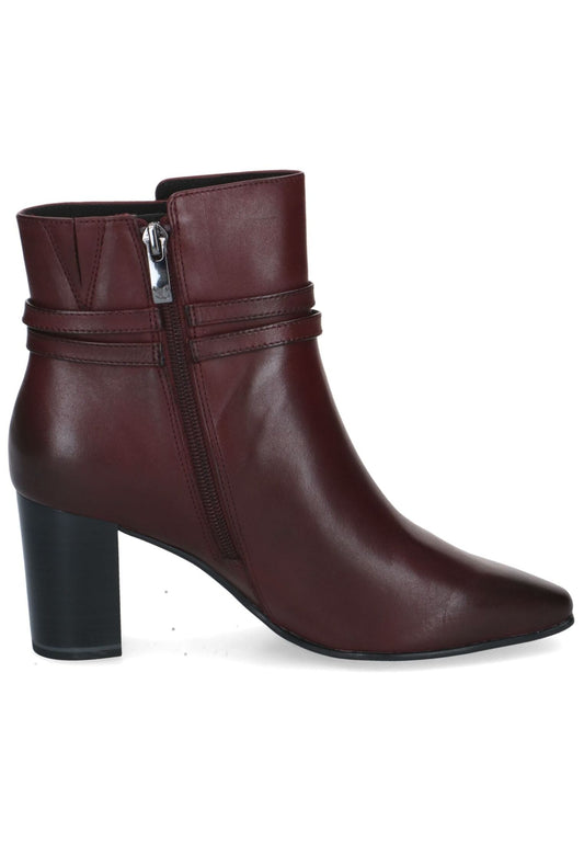 Caprice Stiefelette Leder Bordeaux