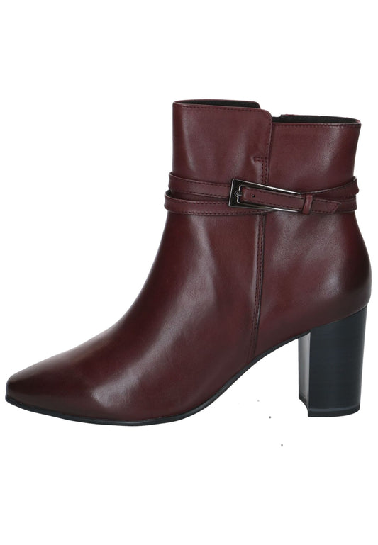 Caprice Stiefelette Leder Bordeaux