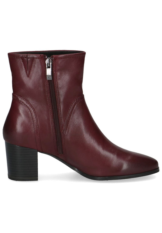 Caprice Stiefelette Leder Bordeaux Warmfutter
